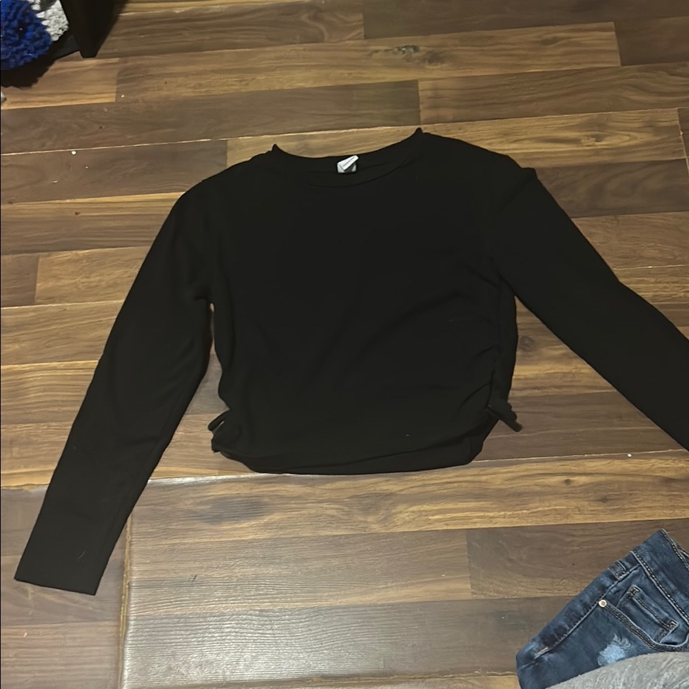 SHEIN Black Long Sleeve Sweatshirt